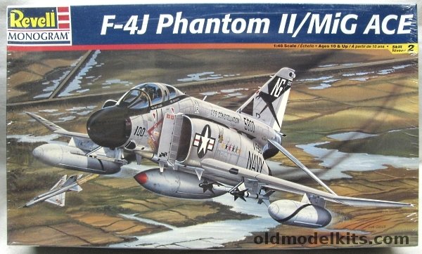 Monogram 1/48 F-4J Phantom II MIG ACE  - with Cunningham and Driscoll Markings, 85-5813 plastic model kit